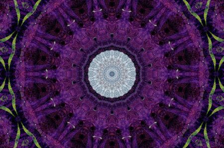 Abstract Colorful Painted Kaleidoscopic Graphic Background. Futuristic Psychedelic Hypnotic Backdrop Pattern With Texture. Folk Ethnic Floral Ornamental Mandala. Vintage Decorative Geometric Mosaicの写真素材
