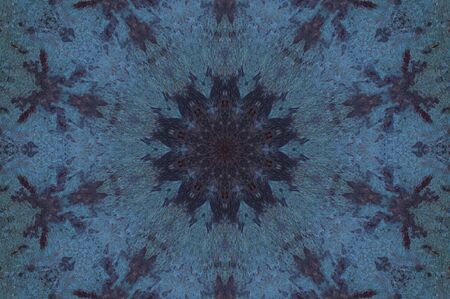 Abstract Colorful Painted Kaleidoscopic Graphic Background. Futuristic Psychedelic Hypnotic Backdrop Pattern With Texture. Folk Ethnic Floral Ornamental Mandala. Vintage Decorative Geometric Mosaicの写真素材