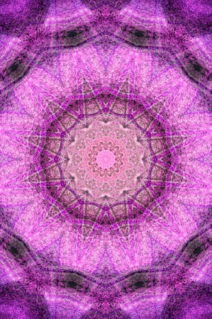 Abstract Colorful Painted Kaleidoscopic Graphic Background. Futuristic Psychedelic Hypnotic Backdrop Pattern With Texture. Folk Ethnic Floral Ornamental Mandala. Vintage Decorative Geometric Mosaicの写真素材