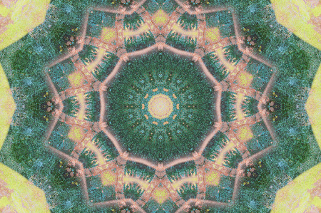 Abstract Colorful Painted Kaleidoscopic Graphic Background. Futuristic Psychedelic Hypnotic Backdrop...