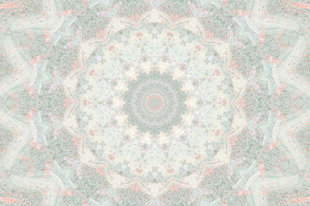 Abstract Colorful Painted Kaleidoscopic Graphic Background. Futuristic Psychedelic Hypnotic Backdrop Pattern With Texture. Folk Ethnic Floral Ornamental Mandala. Vintage Decorative Geometric Mosaicの写真素材