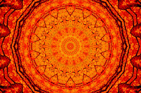 Abstract Colorful Painted Kaleidoscopic Graphic Background. Futuristic Psychedelic Hypnotic Backdrop Pattern With Texture. Folk Ethnic Floral Ornamental Mandala. Vintage Decorative Geometric Mosaicの写真素材