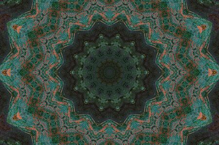 Abstract Colorful Painted Kaleidoscopic Graphic Background. Futuristic Psychedelic Hypnotic Backdrop...