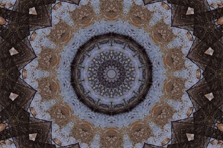 Abstract Colorful Painted Kaleidoscopic Graphic Background. Futuristic Psychedelic Hypnotic Backdrop...