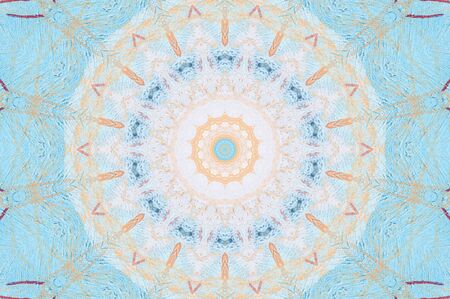 Abstract Colorful Painted Kaleidoscopic Graphic Background. Futuristic Psychedelic Hypnotic Backdrop...