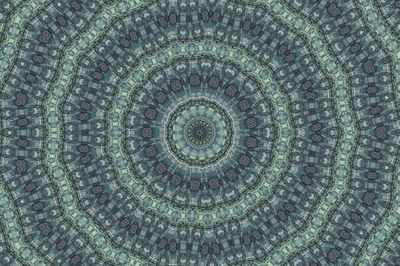 Abstract Colorful Painted Kaleidoscopic Graphic Background. Futuristic Psychedelic Hypnotic Backdrop Pattern With Texture. Folk Ethnic Floral Ornamental Mandala. Vintage Decorative Geometric Mosaicの写真素材