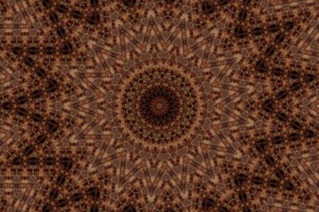 Abstract Colorful Painted Kaleidoscopic Graphic Background. Futuristic Psychedelic Hypnotic Backdrop Pattern With Texture. Folk Ethnic Floral Ornamental Mandala. Vintage Decorative Geometric Mosaicの写真素材