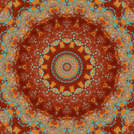 Abstract Colorful Painted Kaleidoscopic Graphic Background. Futuristic Psychedelic Hypnotic Backdrop...