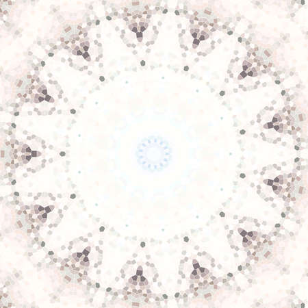 Abstract Colorful Painted Kaleidoscopic Graphic Background. Futuristic Psychedelic Hypnotic Backdrop Pattern With Texture. Folk Ethnic Floral Ornamental Mandala. Vintage Decorative Geometric Mosaicの写真素材