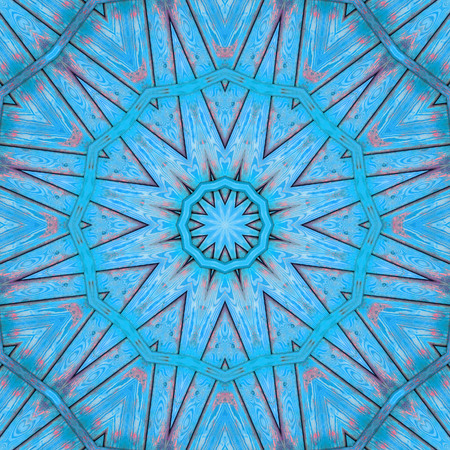 Abstract Colorful Painted Kaleidoscopic Graphic Background. Futuristic Psychedelic Hypnotic Backdrop Pattern With Texture. Folk Ethnic Floral Ornamental Mandala. Vintage Decorative Geometric Mosaicの写真素材