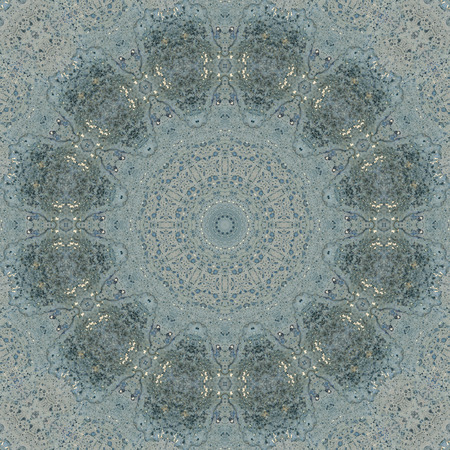 Abstract Colorful Painted Kaleidoscopic Graphic Background. Futuristic Psychedelic Hypnotic Backdrop Pattern With Texture. Folk Ethnic Floral Ornamental Mandala. Vintage Decorative Geometric Mosaicの写真素材