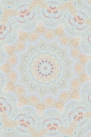 Abstract Colorful Painted Kaleidoscopic Graphic Background. Futuristic Psychedelic Hypnotic Backdrop Pattern With Texture. Folk Ethnic Floral Ornamental Mandala. Vintage Decorative Geometric Mosaicの写真素材