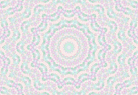 Abstract Colorful Painted Kaleidoscopic Graphic Background. Futuristic Psychedelic Hypnotic Backdrop Pattern With Texture. Folk Ethnic Floral Ornamental Mandala. Vintage Decorative Geometric Mosaicの写真素材