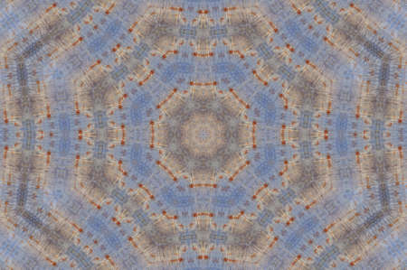 Abstract Colorful Painted Kaleidoscopic Graphic Background. Futuristic Psychedelic Hypnotic Backdrop Pattern With Texture. Folk Ethnic Floral Ornamental Mandala. Vintage Decorative Geometric Mosaicの写真素材