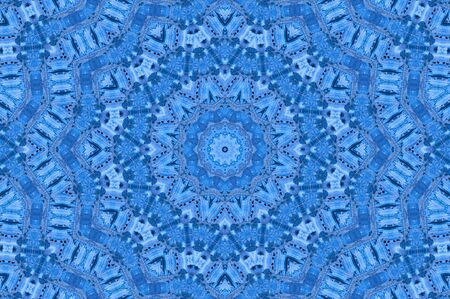 Abstract Colorful Painted Kaleidoscopic Graphic Background. Futuristic Psychedelic Hypnotic Backdrop Pattern With Texture. Folk Ethnic Floral Ornamental Mandala. Vintage Decorative Geometric Mosaicの写真素材