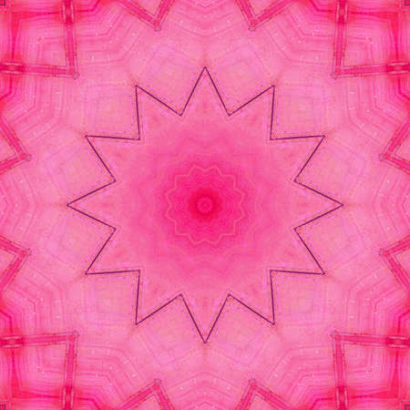 Abstract Colorful Painted Kaleidoscopic Graphic Background. Futuristic Psychedelic Hypnotic Backdrop Pattern With Texture. Folk Ethnic Floral Ornamental Mandala. Vintage Decorative Geometric Mosaicの写真素材