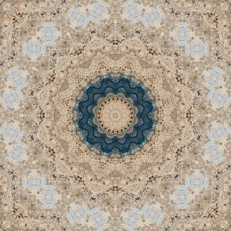 Abstract Colorful Painted Kaleidoscopic Graphic Background. Futuristic Psychedelic Hypnotic Backdrop Pattern With Texture. Folk Ethnic Floral Ornamental Mandala. Vintage Decorative Geometric Mosaicの写真素材