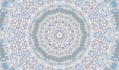 Abstract Colorful Painted Kaleidoscopic Graphic Background. Futuristic Psychedelic Hypnotic Backdrop...