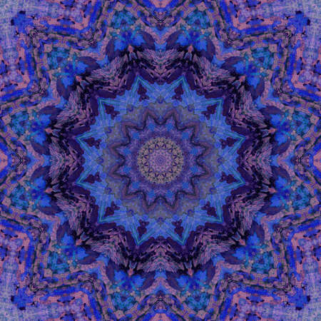 Abstract Colorful Painted Kaleidoscopic Graphic Background. Futuristic Psychedelic Hypnotic Backdrop...