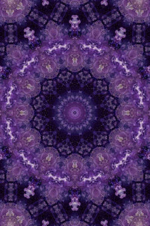 Abstract Colorful Painted Kaleidoscopic Graphic Background. Futuristic Psychedelic Hypnotic Backdrop Pattern With Texture. Folk Ethnic Floral Ornamental Mandala. Vintage Decorative Geometric Mosaicの写真素材