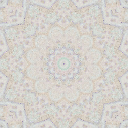 Abstract Colorful Painted Kaleidoscopic Graphic Background. Futuristic Psychedelic Hypnotic Backdrop Pattern With Texture. Folk Ethnic Floral Ornamental Mandala. Vintage Decorative Geometric Mosaicの写真素材