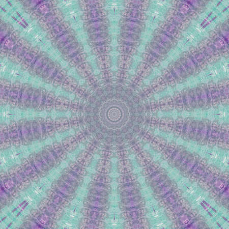 Abstract Colorful Painted Kaleidoscopic Graphic Background. Futuristic Psychedelic Hypnotic Backdrop Pattern With Texture. Folk Ethnic Floral Ornamental Mandala. Vintage Decorative Geometric Mosaicの写真素材