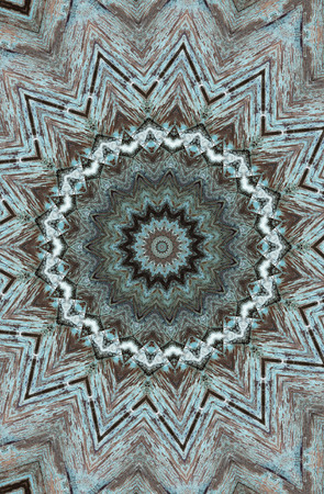 Abstract Colorful Painted Kaleidoscopic Graphic Background. Futuristic Psychedelic Hypnotic Backdrop Pattern With Texture. Folk Ethnic Floral Ornamental Mandala. Vintage Decorative Geometric Mosaicの写真素材
