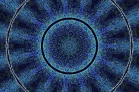 Abstract Colorful Painted Kaleidoscopic Graphic Background. Futuristic Psychedelic Hypnotic Backdrop Pattern With Texture. Folk Ethnic Floral Ornamental Mandala. Vintage Decorative Geometric Mosaicの写真素材