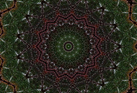Abstract Colorful Painted Kaleidoscopic Graphic Background. Futuristic Psychedelic Hypnotic Backdrop...