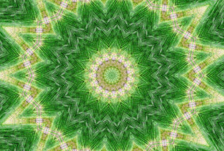 Abstract Colorful Painted Kaleidoscopic Graphic Background. Futuristic Psychedelic Hypnotic Backdrop Pattern With Texture. Folk Ethnic Floral Ornamental Mandala. Vintage Decorative Geometric Mosaicの写真素材