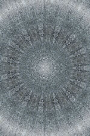 Abstract Colorful Painted Kaleidoscopic Graphic Background. Futuristic Psychedelic Hypnotic Backdrop Pattern With Texture. Folk Ethnic Floral Ornamental Mandala. Vintage Decorative Geometric Mosaicの写真素材