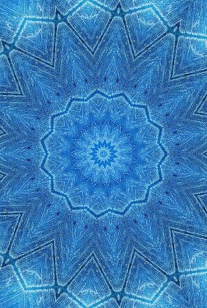Abstract Colorful Painted Kaleidoscopic Graphic Background. Futuristic Psychedelic Hypnotic Backdrop Pattern With Texture. Folk Ethnic Floral Ornamental Mandala. Vintage Decorative Geometric Mosaicの写真素材