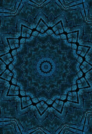 Abstract Colorful Painted Kaleidoscopic Graphic Background. Futuristic Psychedelic Hypnotic Backdrop Pattern With Texture. Folk Ethnic Floral Ornamental Mandala. Vintage Decorative Geometric Mosaicの写真素材