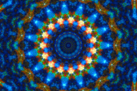 Abstract Colorful Painted Kaleidoscopic Graphic Background. Futuristic Psychedelic Hypnotic Backdrop...