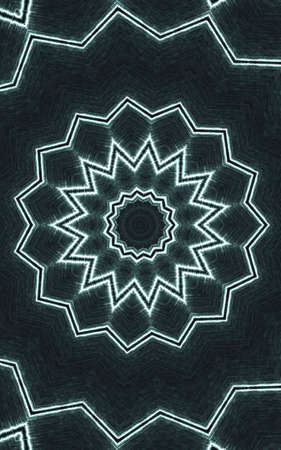 Abstract Colorful Painted Kaleidoscopic Graphic Background. Futuristic Psychedelic Hypnotic Backdrop Pattern With Texture. Folk Ethnic Floral Ornamental Mandala. Vintage Decorative Geometric Mosaicの写真素材