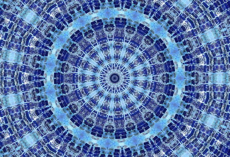 Abstract Colorful Painted Kaleidoscopic Graphic Background. Futuristic Psychedelic Hypnotic Backdrop Pattern With Texture. Folk Ethnic Floral Ornamental Mandala. Vintage Decorative Geometric Mosaicの写真素材