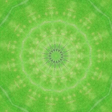 Abstract Colorful Painted Kaleidoscopic Graphic Background. Futuristic Psychedelic Hypnotic Backdrop Pattern With Texture. Folk Ethnic Floral Ornamental Mandala. Vintage Decorative Geometric Mosaicの写真素材