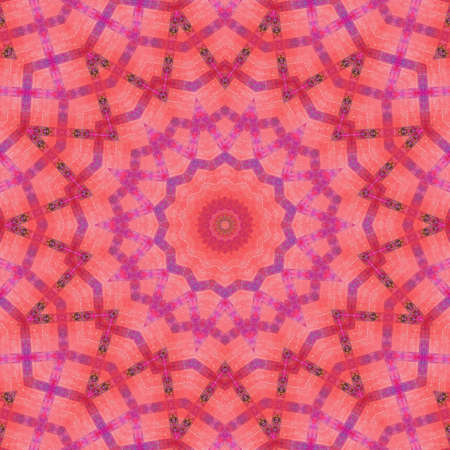 Abstract Colorful Painted Kaleidoscopic Graphic Background. Futuristic Psychedelic Hypnotic Backdrop Pattern With Texture. Folk Ethnic Floral Ornamental Mandala. Vintage Decorative Geometric Mosaicの写真素材