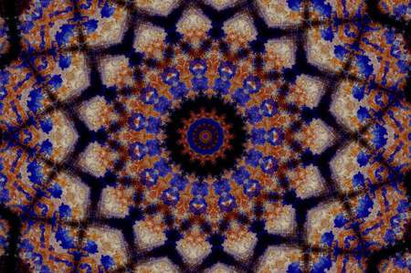 Abstract Colorful Painted Kaleidoscopic Graphic Background. Futuristic Psychedelic Hypnotic Backdrop...