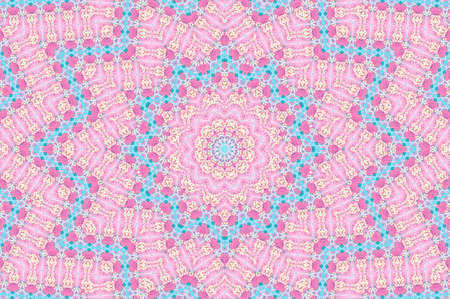 Abstract Colorful Painted Kaleidoscopic Graphic Background. Futuristic Psychedelic Hypnotic Backdrop...