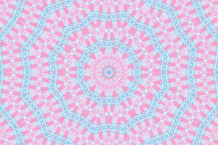 Abstract Colorful Painted Kaleidoscopic Graphic Background. Futuristic Psychedelic Hypnotic Backdrop Pattern With Texture. Folk Ethnic Floral Ornamental Mandala. Vintage Decorative Geometric Mosaicの写真素材