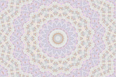 Abstract Colorful Painted Kaleidoscopic Graphic Background. Futuristic Psychedelic Hypnotic Backdrop Pattern With Texture. Folk Ethnic Floral Ornamental Mandala. Vintage Decorative Geometric Mosaicの写真素材