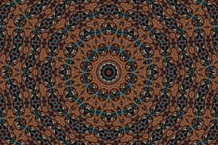 Abstract Colorful Painted Kaleidoscopic Graphic Background. Futuristic Psychedelic Hypnotic Backdrop...