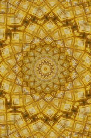 Abstract Colorful Painted Kaleidoscopic Graphic Background. Futuristic Psychedelic Hypnotic Backdrop Pattern With Texture. Folk Ethnic Floral Ornamental Mandala. Vintage Decorative Geometric Mosaicの写真素材