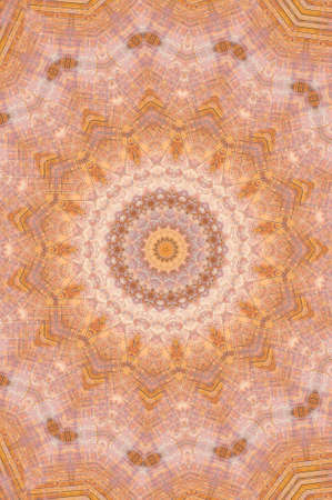 Abstract Colorful Painted Kaleidoscopic Graphic Background. Futuristic Psychedelic Hypnotic Backdrop Pattern With Texture. Folk Ethnic Floral Ornamental Mandala. Vintage Decorative Geometric Mosaicの写真素材