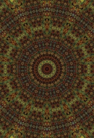 Abstract Colorful Painted Kaleidoscopic Graphic Background. Futuristic Psychedelic Hypnotic Backdrop...
