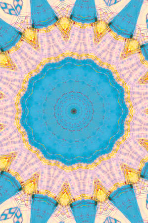 Abstract Colorful Painted Kaleidoscopic Graphic Background. Futuristic Psychedelic Hypnotic Backdrop...