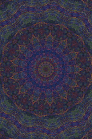 Abstract Colorful Painted Kaleidoscopic Graphic Background. Futuristic Psychedelic Hypnotic Backdrop...