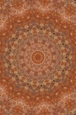 Abstract Colorful Painted Kaleidoscopic Graphic Background. Futuristic Psychedelic Hypnotic Backdrop Pattern With Texture. Folk Ethnic Floral Ornamental Mandala. Vintage Decorative Geometric Mosaicの写真素材