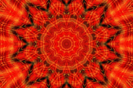 Abstract Colorful Painted Kaleidoscopic Graphic Background. Futuristic Psychedelic Hypnotic Backdrop Pattern With Texture. Folk Ethnic Floral Ornamental Mandala. Vintage Decorative Geometric Mosaicの写真素材